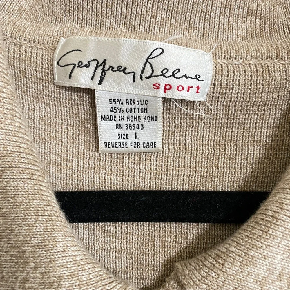 Vintage 90s Geoffrey Beene Sport Button Front‎ Grandpa Cardigan Sweater Large